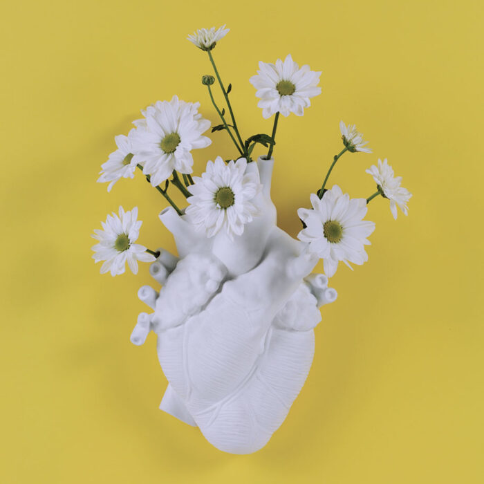 Seletti- love in bloom hart vaas wit